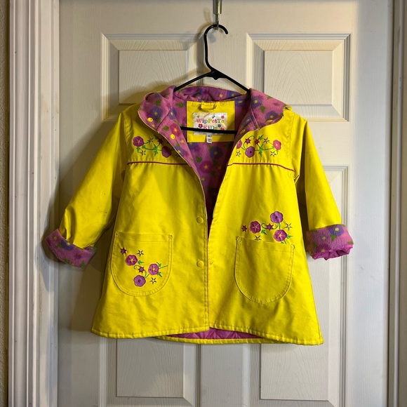 Wippette Kids Other - Beautiful Flowers, Wippette Kids Bright Yellow Kids Rain Jacket size 4